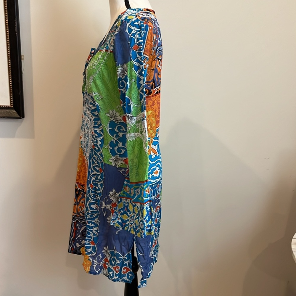 Debbie Katz South Beach Cover Up Embroidered Tunic Small / Medium - Picture 6 of 12